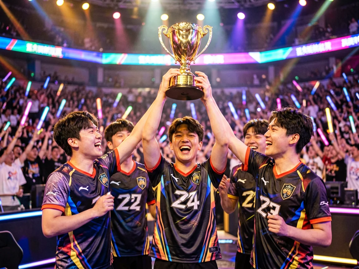 Fnatic战队夺冠庆祝瞬间